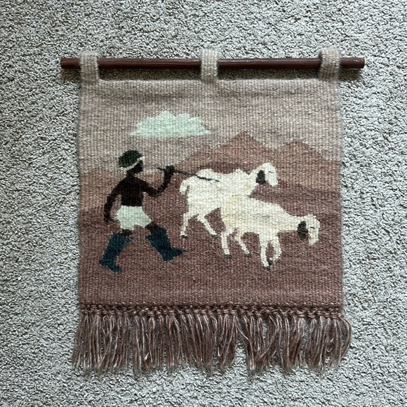 RARE GENUINE MOHAIR TAPESTRY FROM VILLAGE OF LETHOSO - Picture 2 of 8